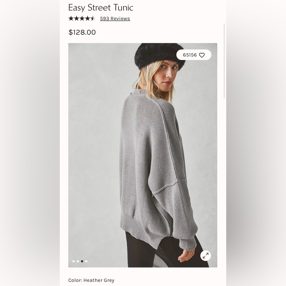 Free People Heather Gray Easy Street Tunic